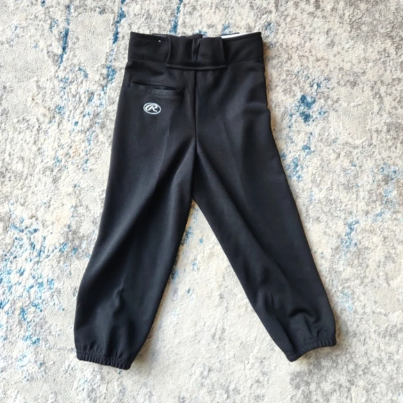 Rawlings Boys' Size XS (4/5) Classic‎ Fit Belted Baseball Pant Black - Picture 1 of 3